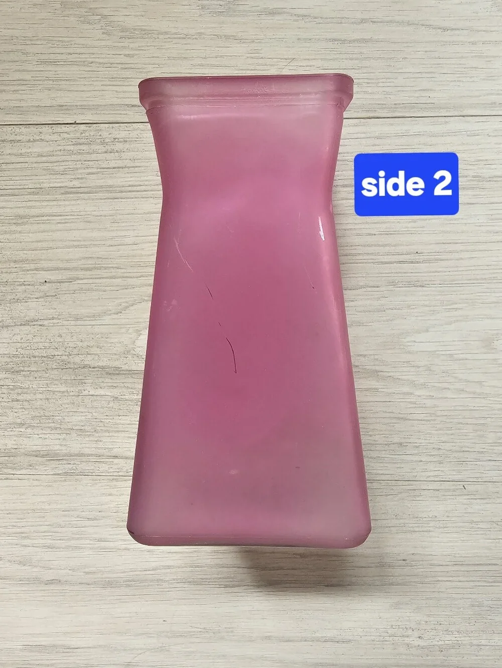 Frosted Pink Square Glass Gathering Vase - Home Accents Pink